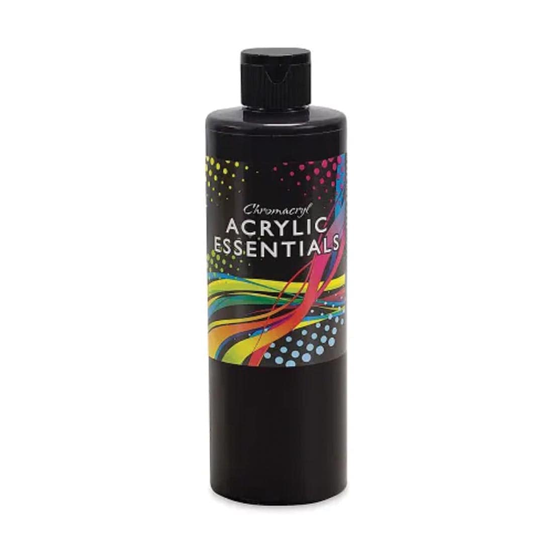 Bottle of Black Chromacryl Acrylic Essentials Paint