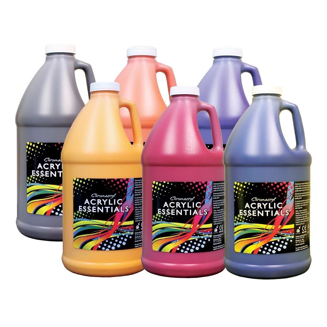 Chromacryl Acrylic Essentials Secondary Colors Set in Six 1/2 Gallons