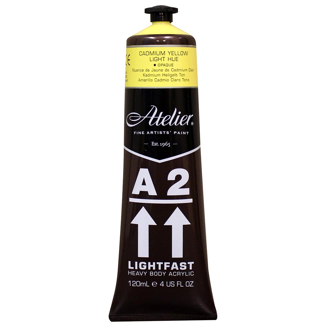 Atelier A2 Lightfast Heavy Body Artist Acrylic Tube Cadmium Yellow Light Hue