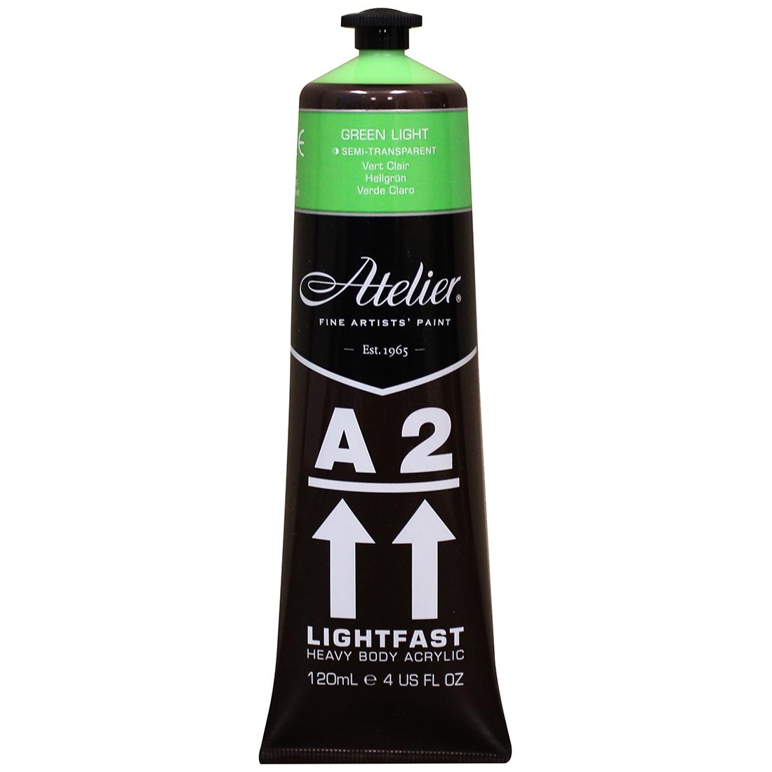 Atelier A2 Lightfast Heavy Body Artist Acrylic Tube Green Light