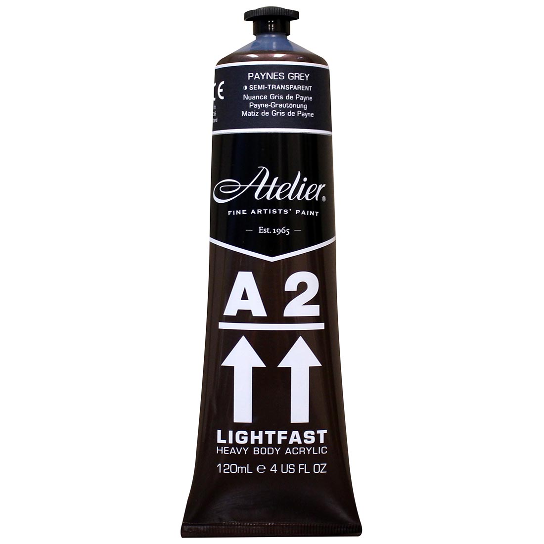 Atelier A2 Lightfast Heavy Body Artist Acrylic Tube Payne's Grey