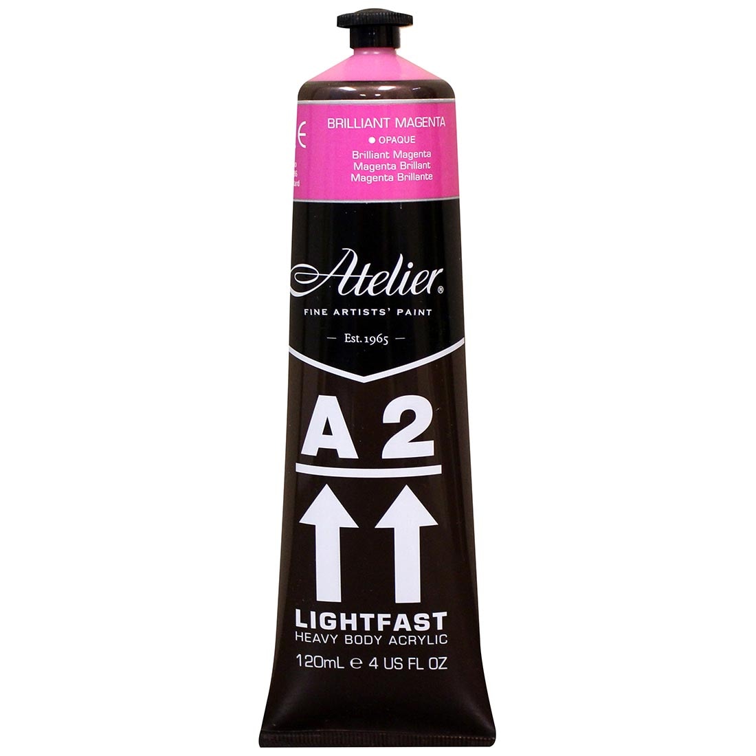 Atelier A2 Lightfast Heavy Body Artist Acrylic Tube Brilliant Magenta