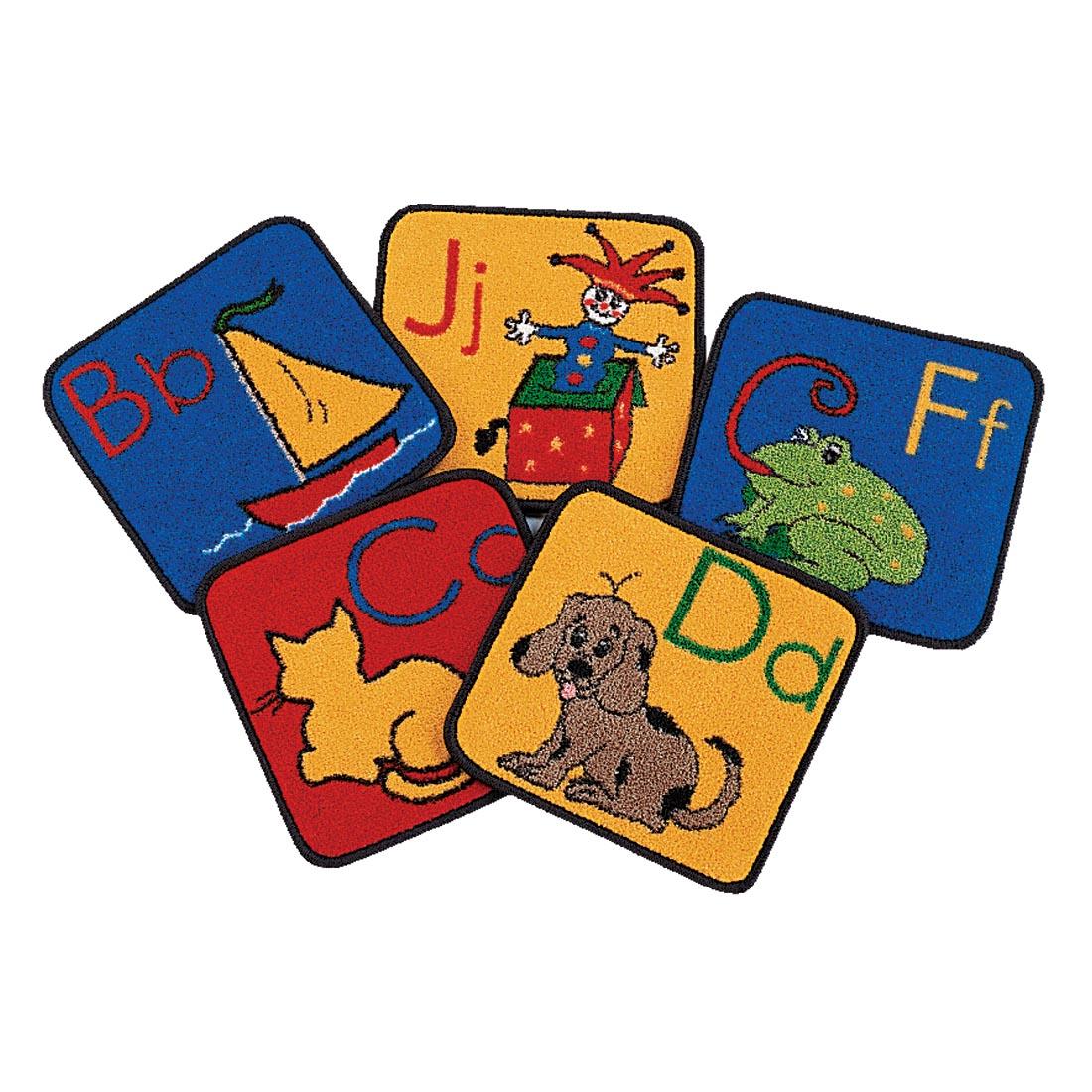 ABC Phonic Rug Squares by Carpets For Kids