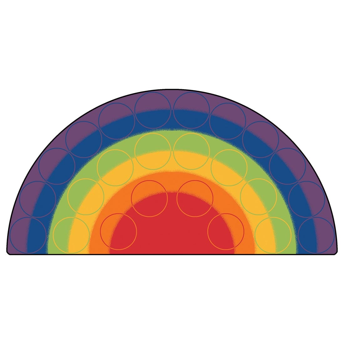 Rainbow Row Semi-Circle Rug by Carpets For Kids