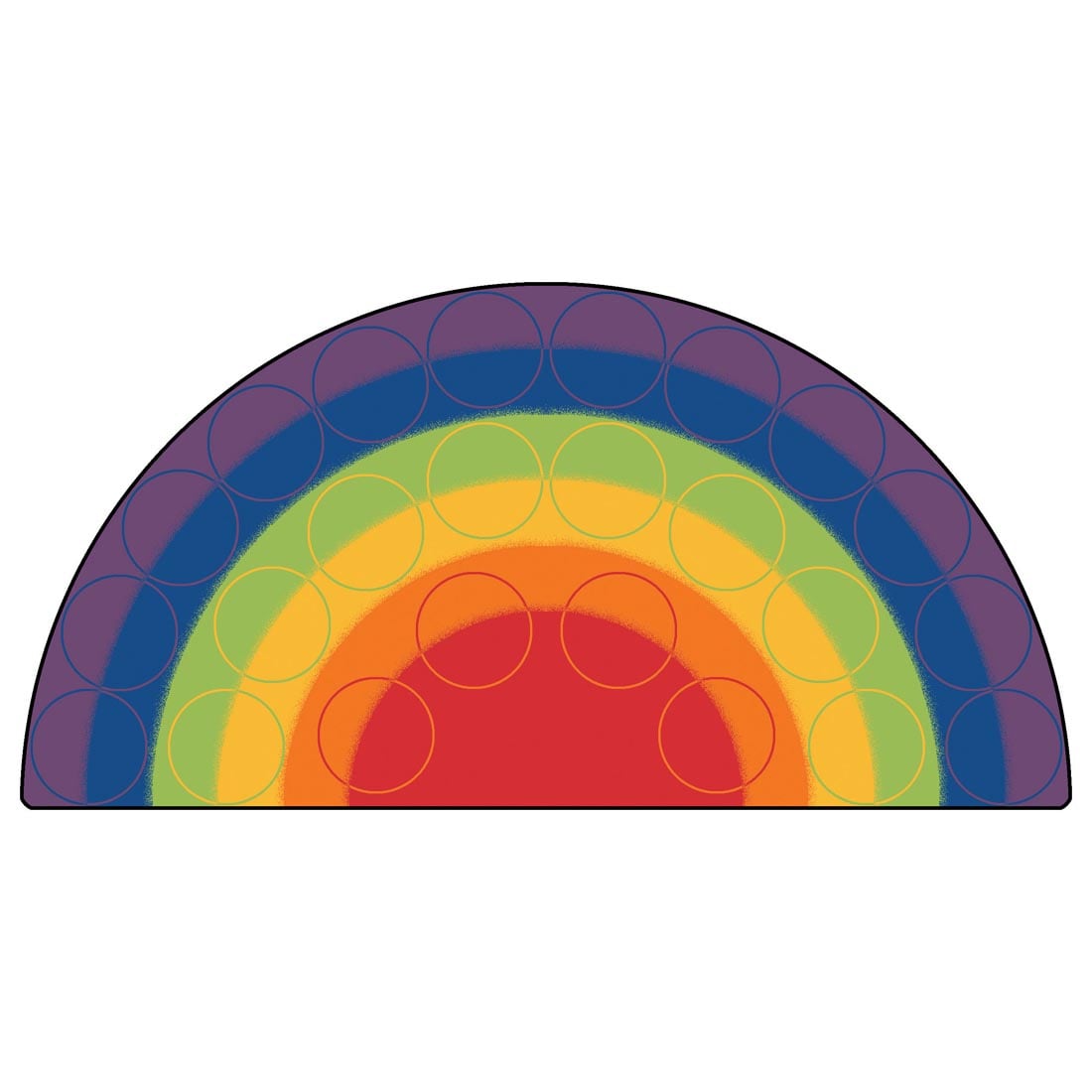 Rainbow Row Semi-Circle Rug by Carpets For Kids