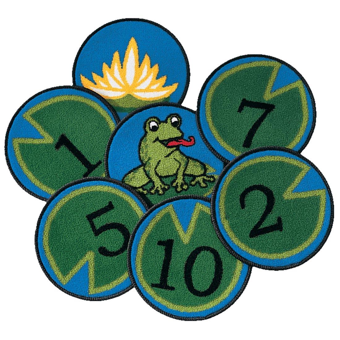 Frog-themed Hip Hop to the Top Number Rounds by Carpets For Kids