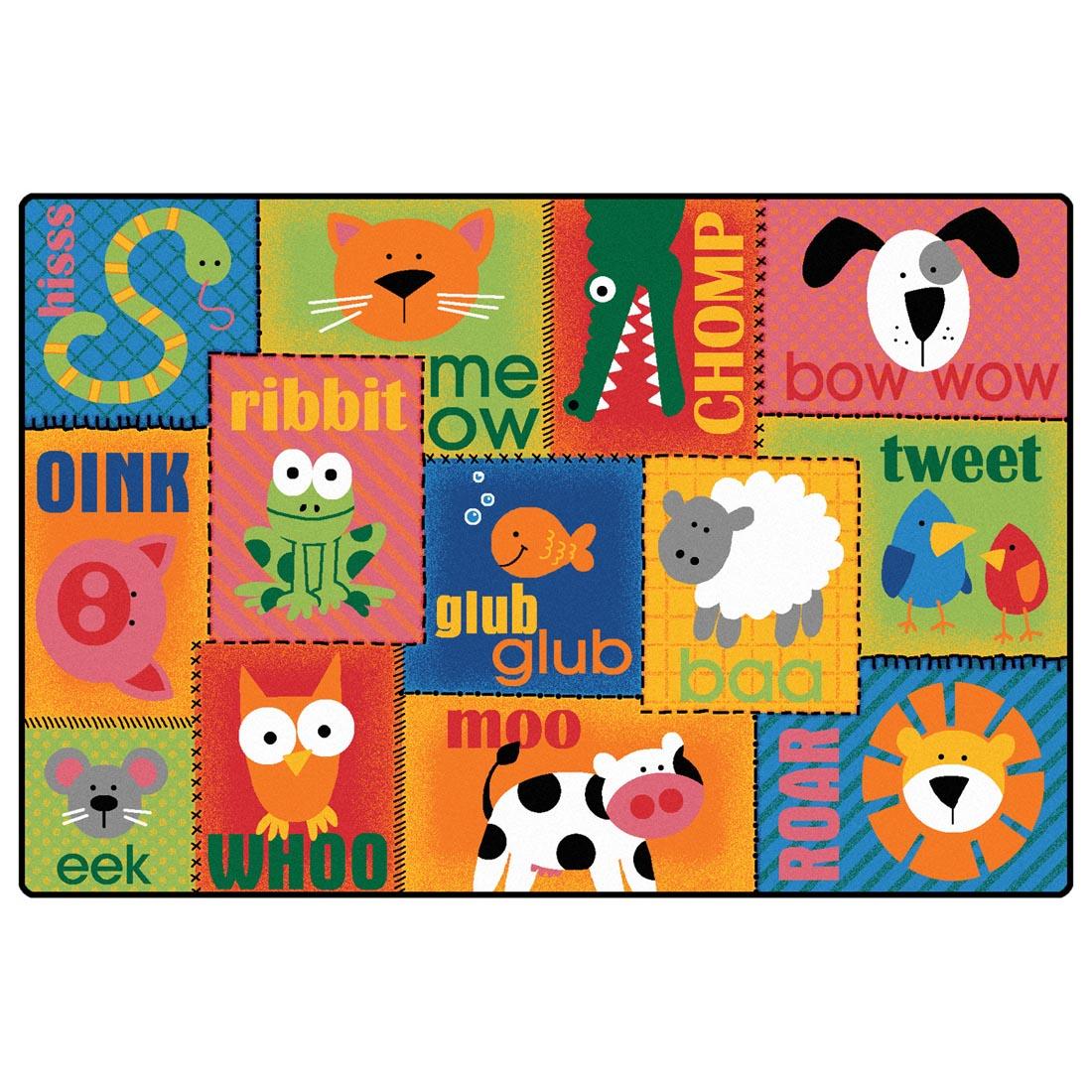 Animal Sounds Rectangular Toddler Rug by Carpets For Kids