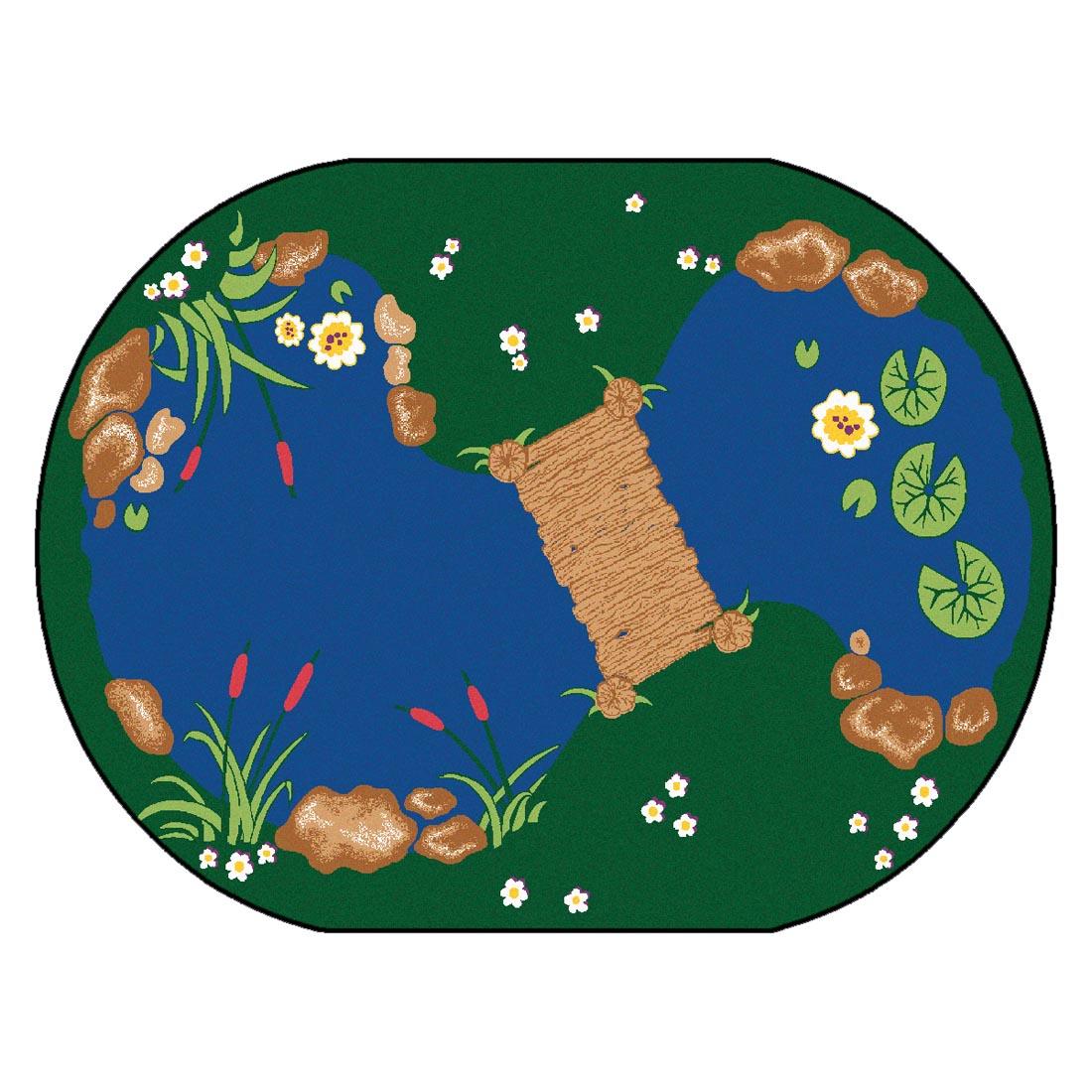 The Pond Oval Rug by Carpets For Kids