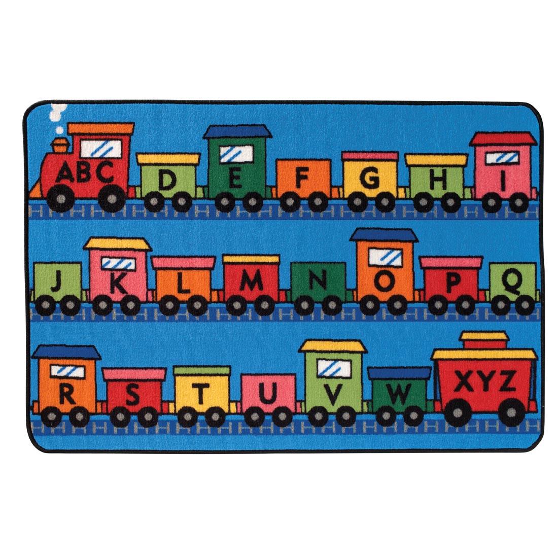 Alphabet Train Kids Value Rug by Carpets For Kids