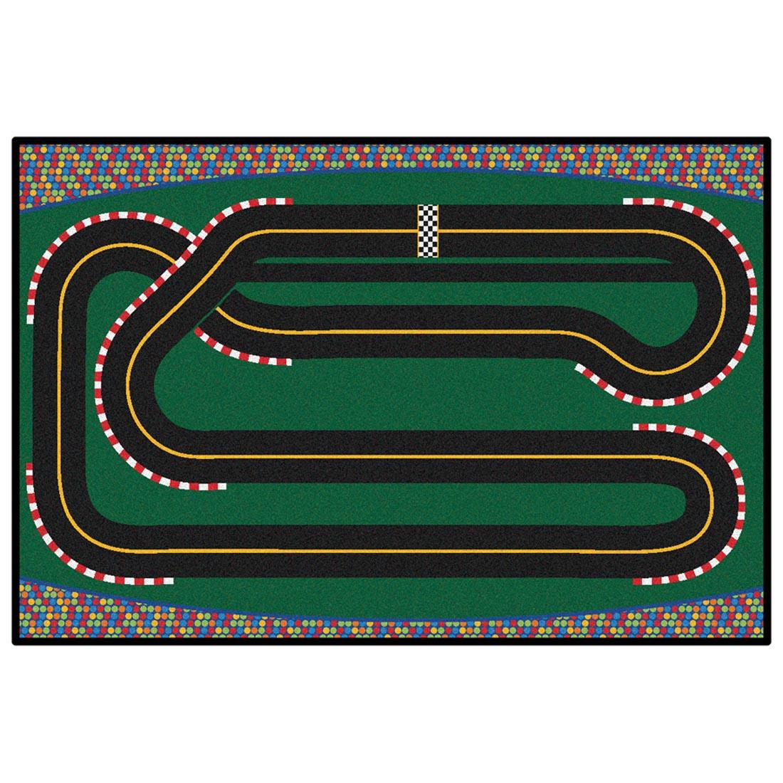 Super Speedway Racetrack Kids Value Rug by Carpets For Kids