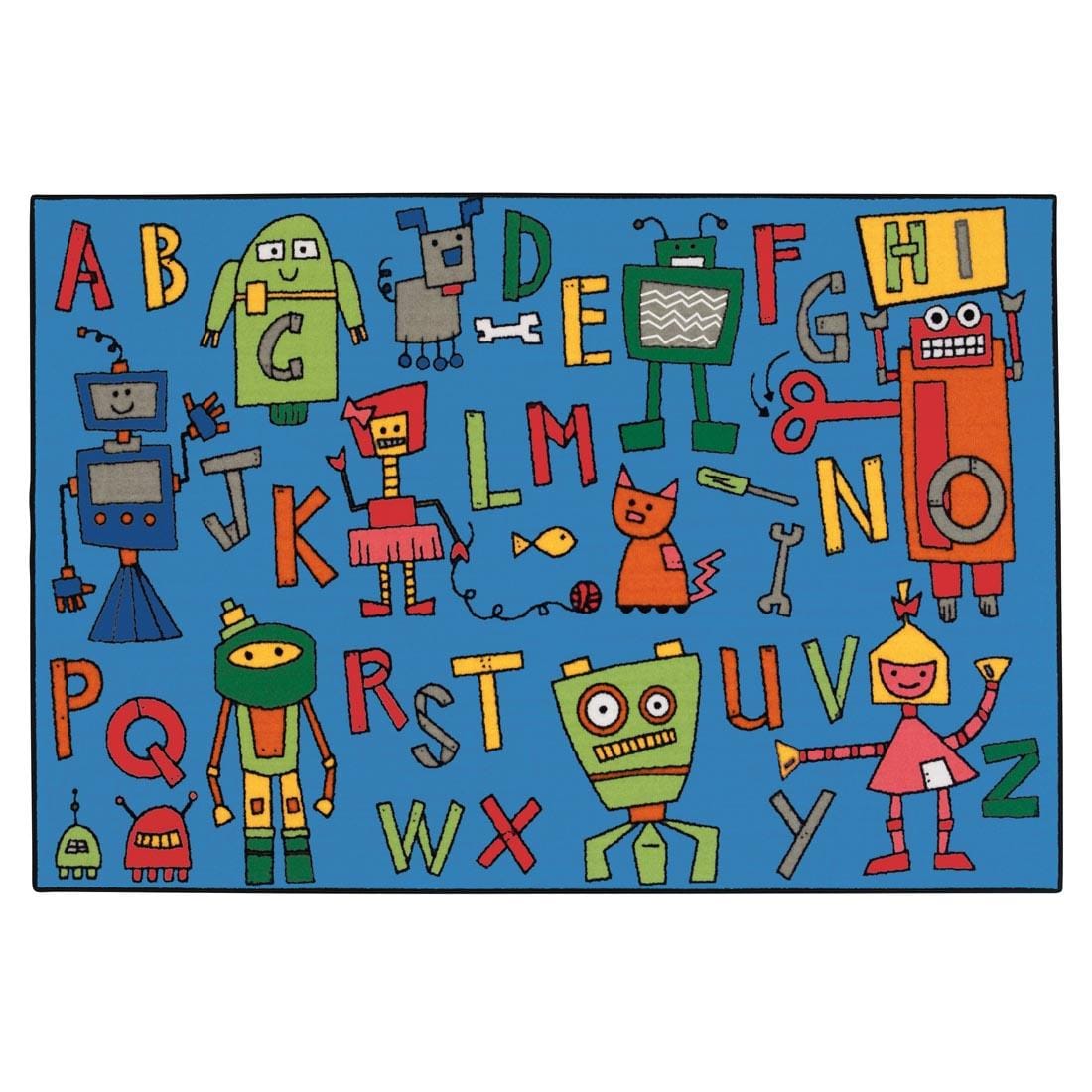 Reading Robots Kids Value Rug by Carpets For Kids