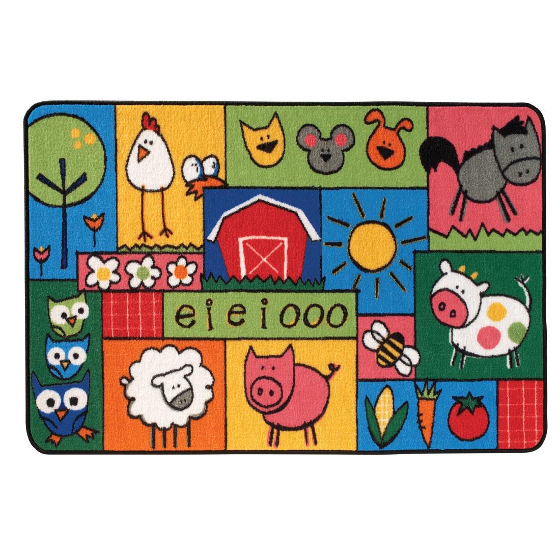 Old MacDonald's Farm Kids Value Rug by Carpets For Kids