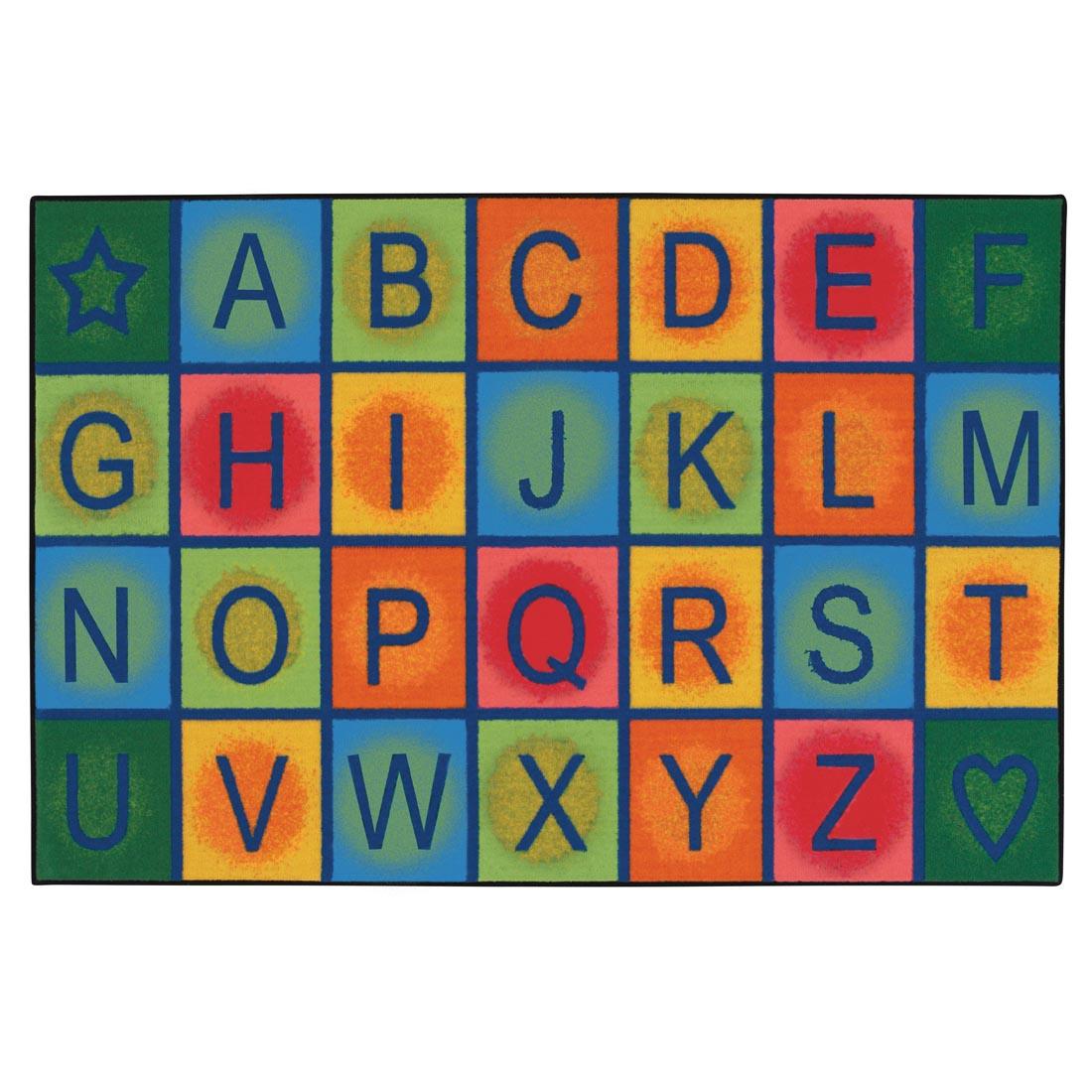 Simple Alphabet Blocks Kids Value Rug by Carpets For Kids