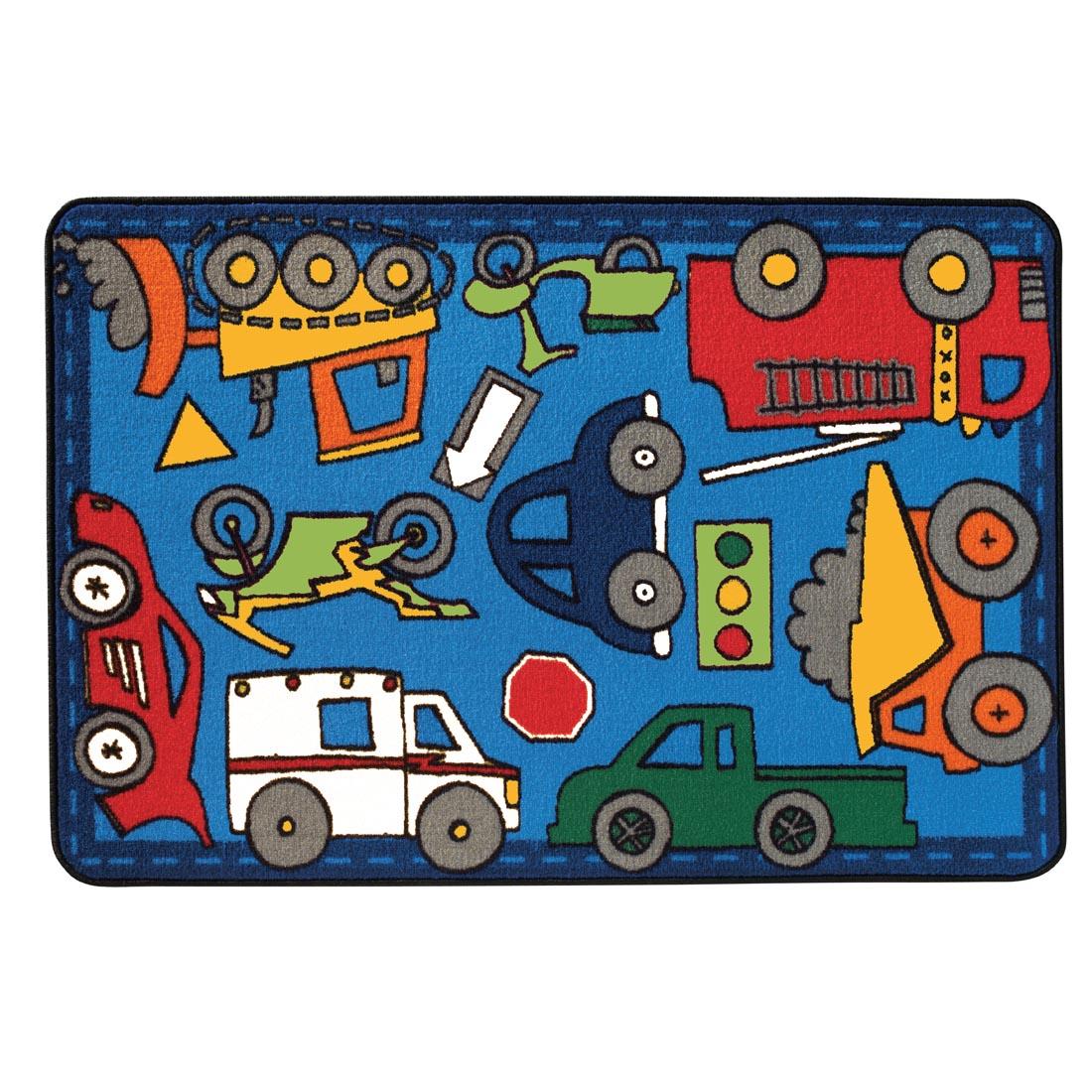 Vehicles Kids Value Rug by Carpets For Kids