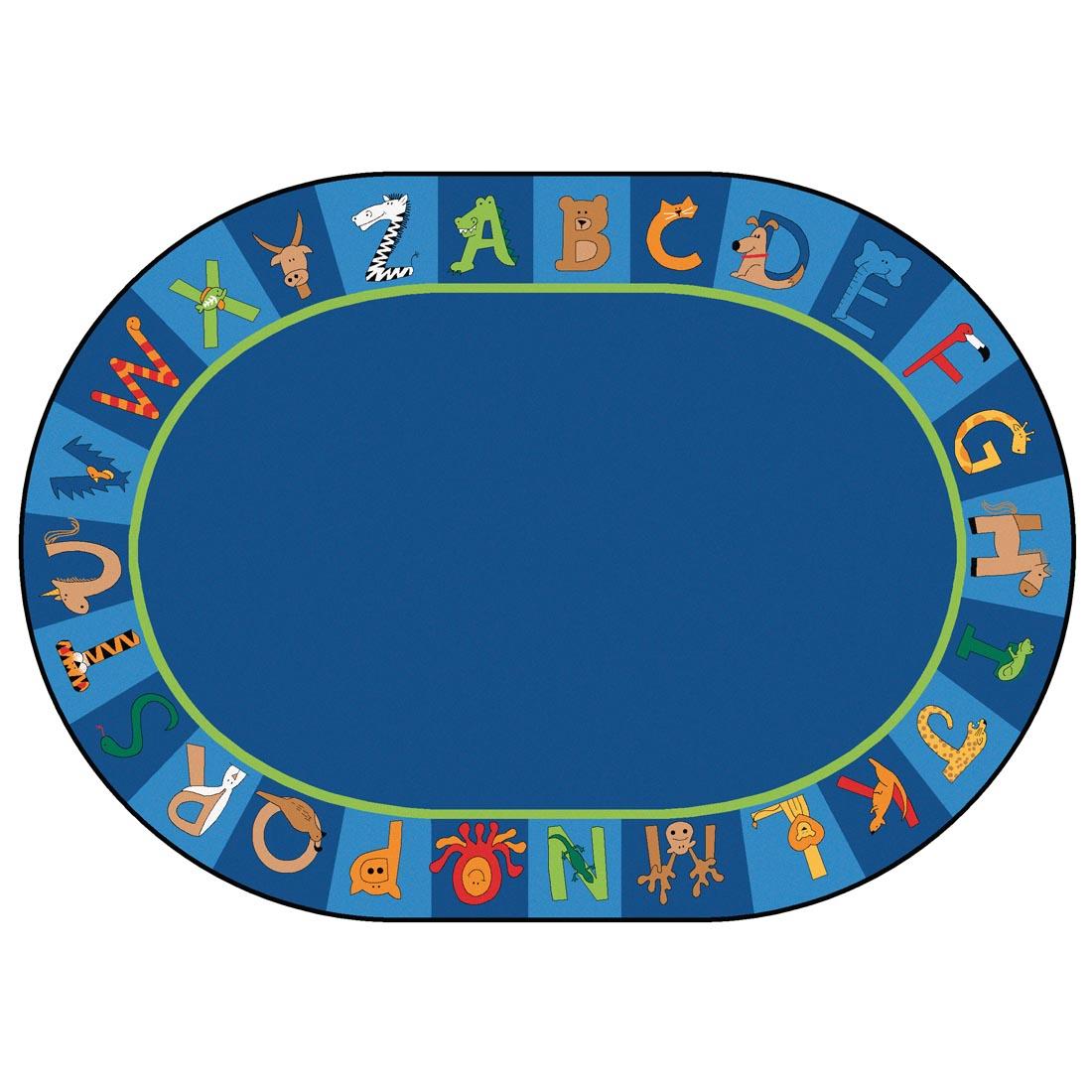 A to Z Animals Oval Rug by Carpets For Kids