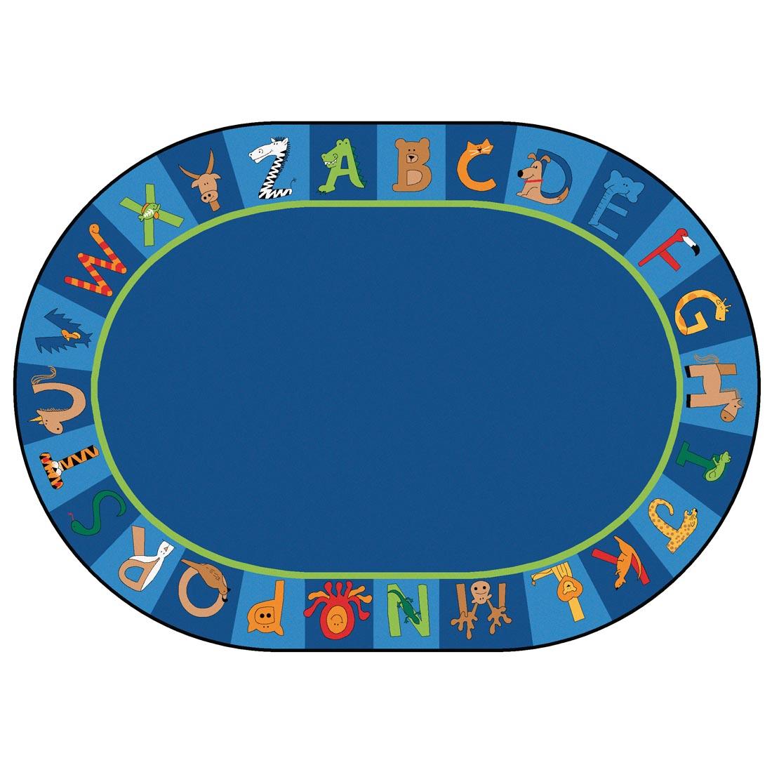 A to Z Animals Oval Rug by Carpets For Kids