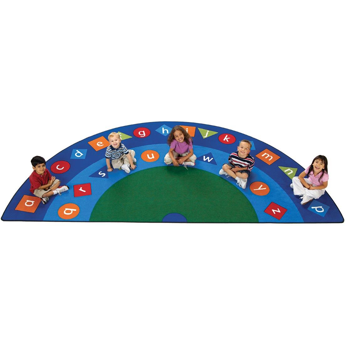 Alpha Shapes Semi-Circle Seating Rug by Carpets For Kids