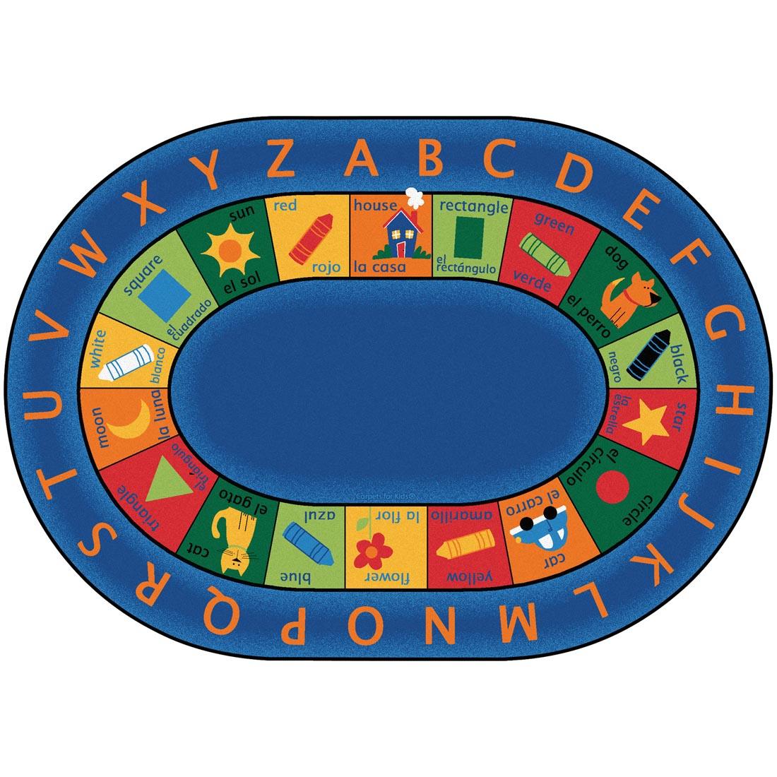 Bilingual Circle Time Oval Rug by Carpets For Kids
