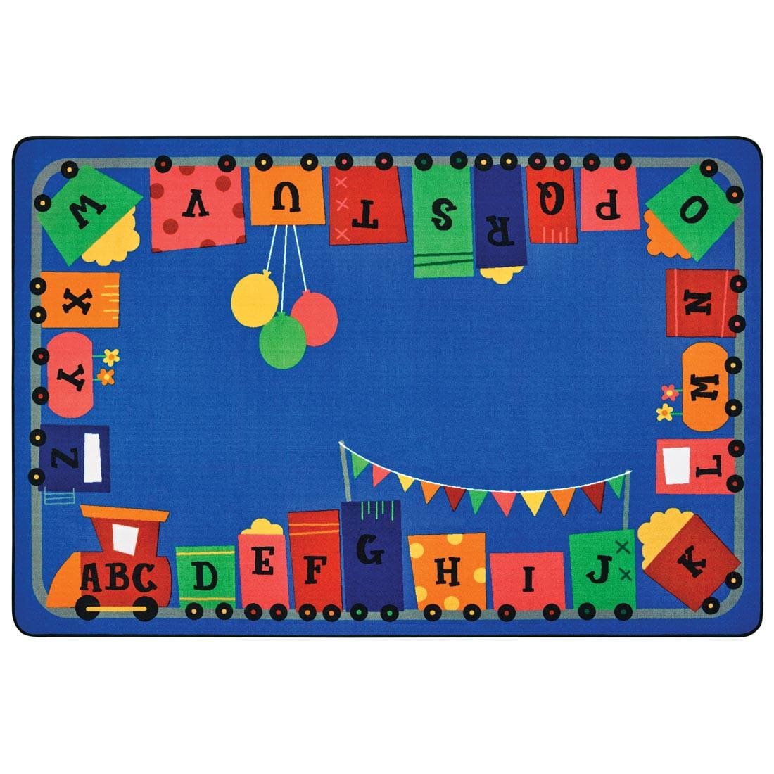 Alphabet Fun Train Kids Value Plus Rug by Carpets For Kids