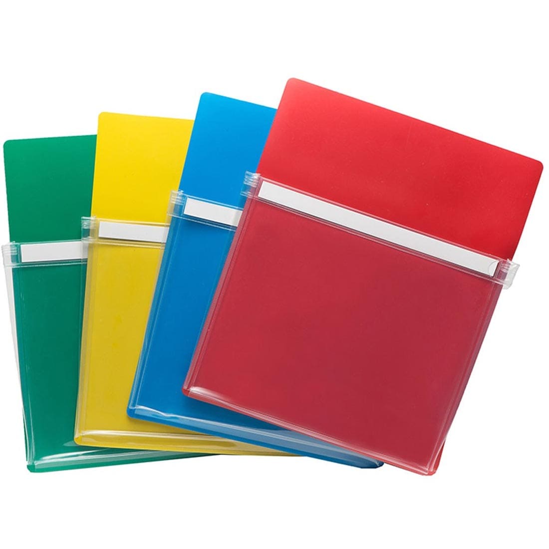 4 Magnetic Pockets in Green, Yellow, Blue and Red