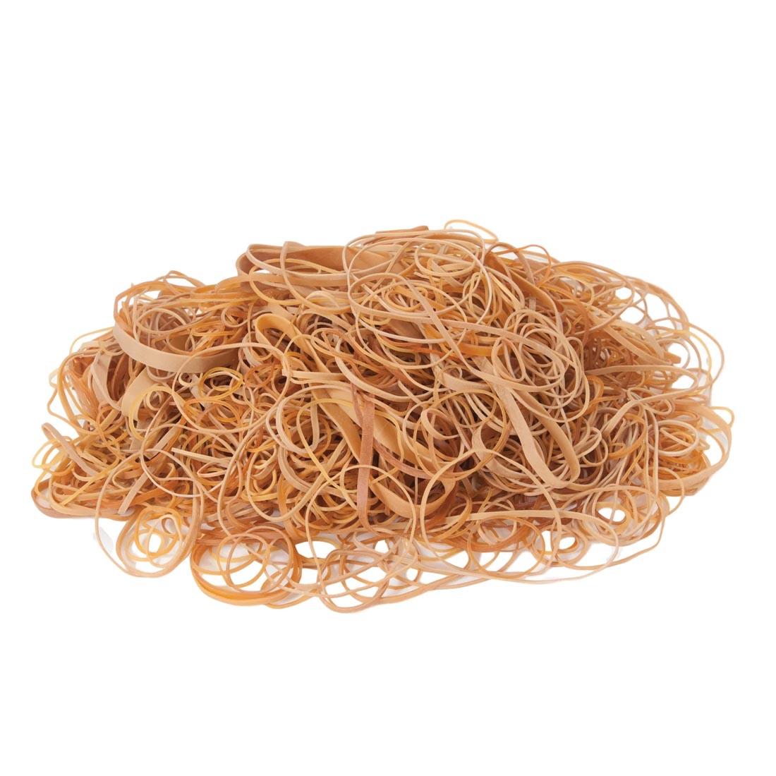 1 lb. Assorted Rubber Bands By Charles Leonard in a pile