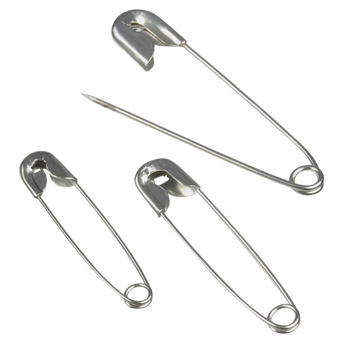 Assorted Sizes of Silver Safety Pins