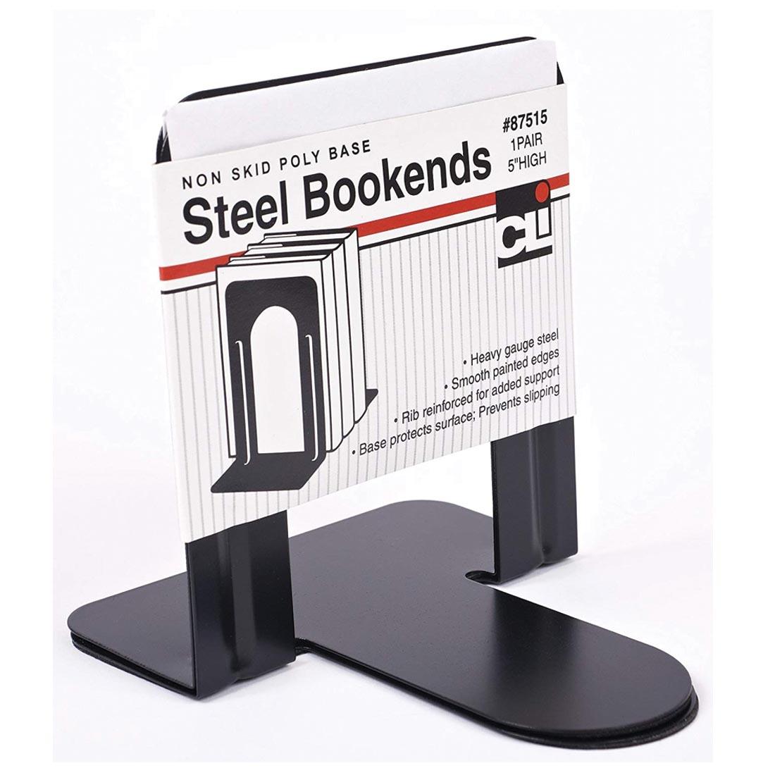 Black Steel Bookends