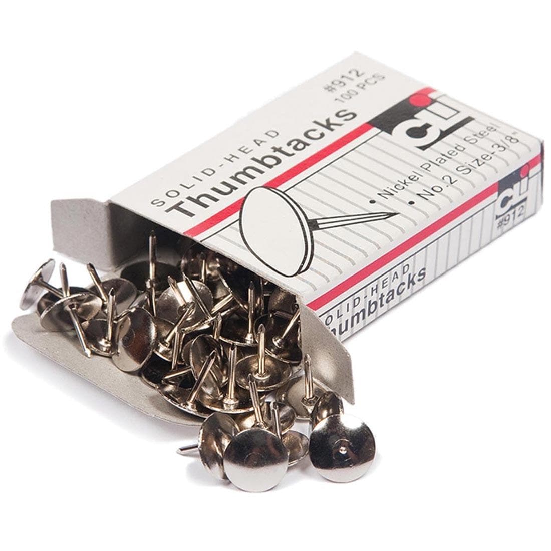 Box of Silver Thumbtacks