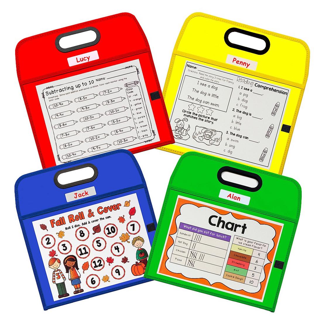 Portable Dry Erase Pocket in 4 different colors