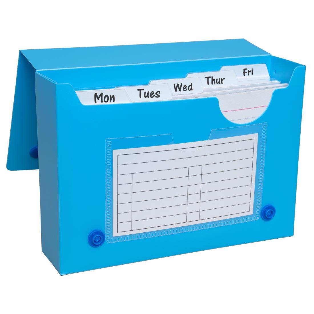 Index Card Case with tabs for Mon, Tues, Wed, Thur and Fri