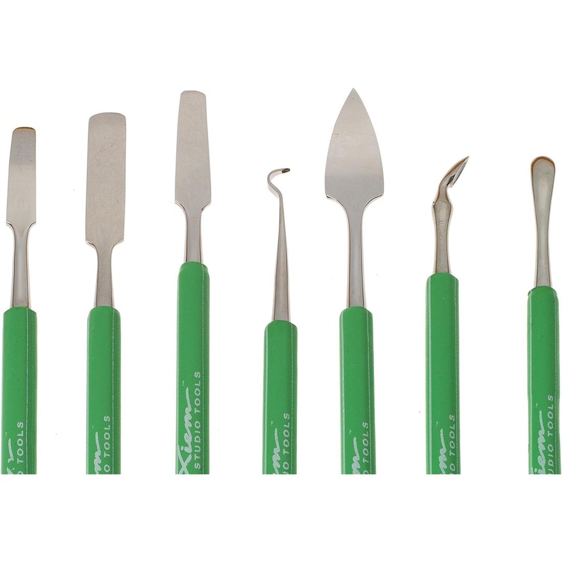 closeup of one end of each tool in the Xiem Tools Carving & Sculpting Set
