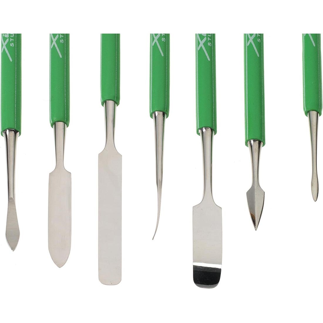 closeup of one end of each tool in the Xiem Tools Carving & Sculpting Set