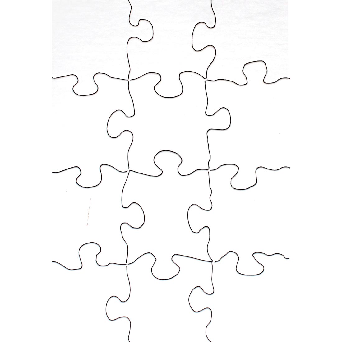 Blank Compoz-A-Puzzle 12-Piece Medium Rectangle