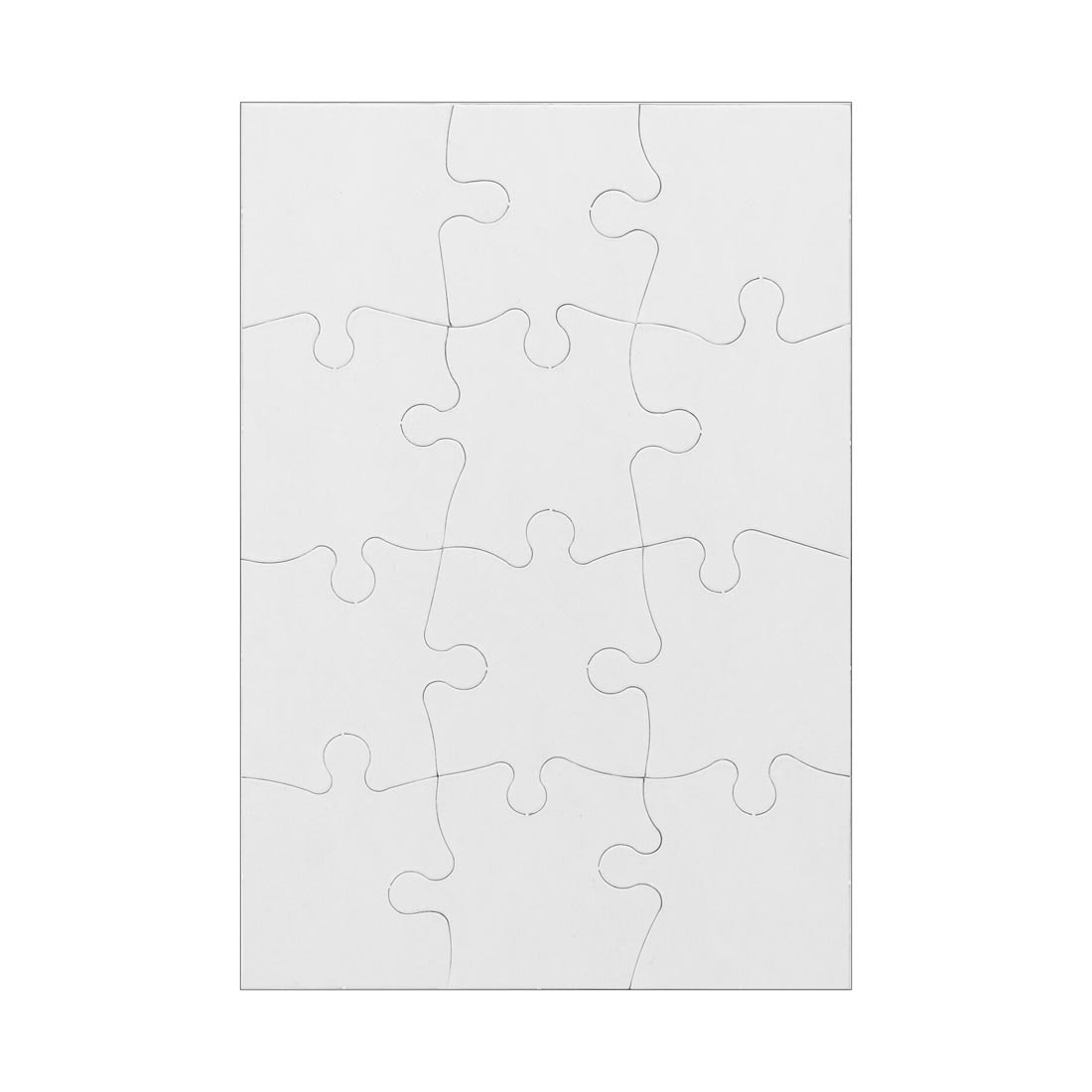 Blank Compoz-A-Puzzle 12-Piece Medium Rectangle