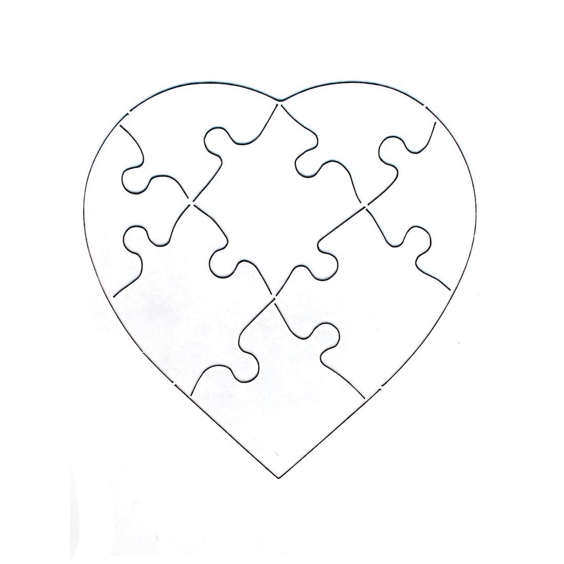 Blank Compoz-A-Puzzle 8-Piece Heart
