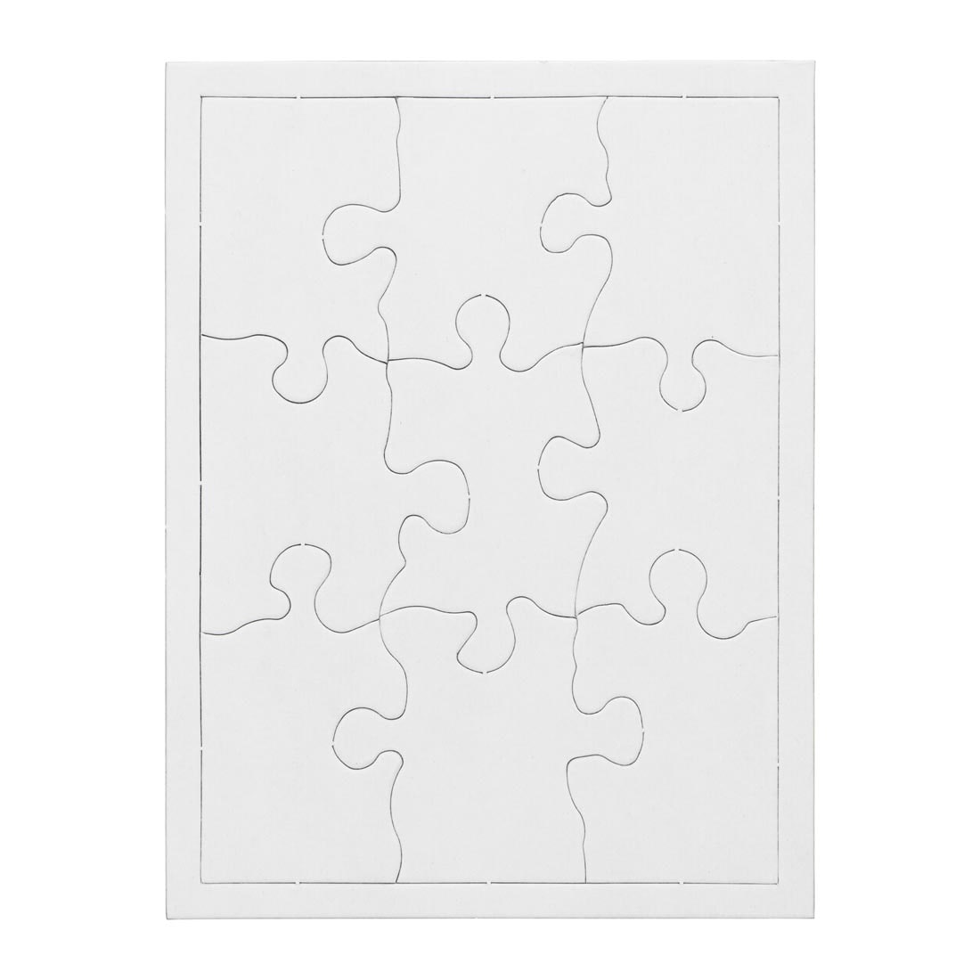 Blank Compoz-A-Puzzle 9-Piece Small Rectangle