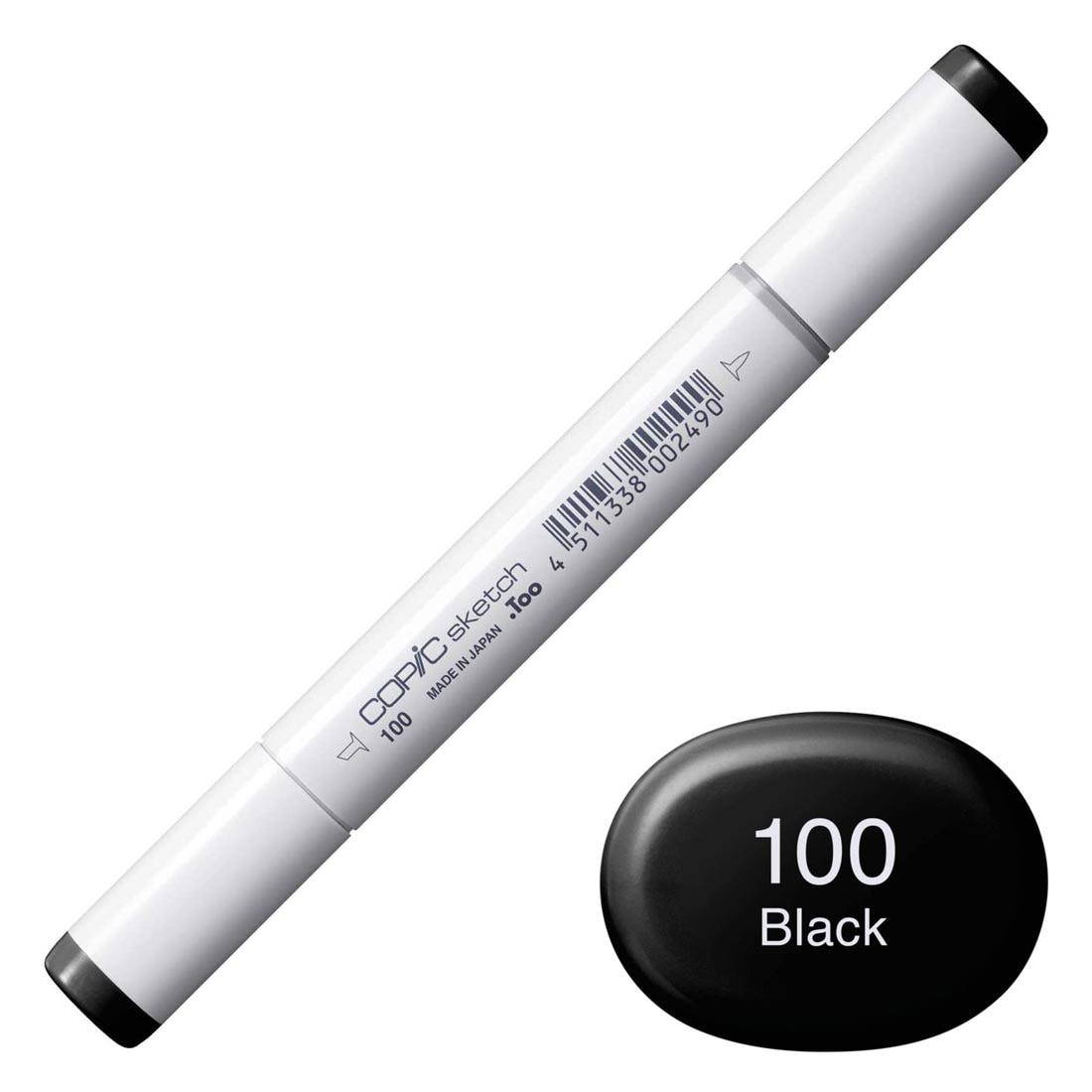 COPIC Sketch Marker with a color swatch and text of 100 Black