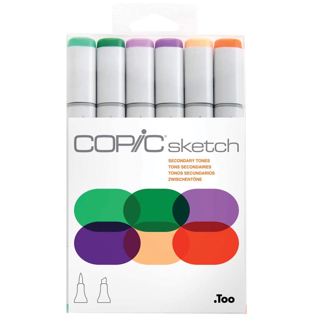 COPIC Sketch Markers 6-Color Secondary Tones Set