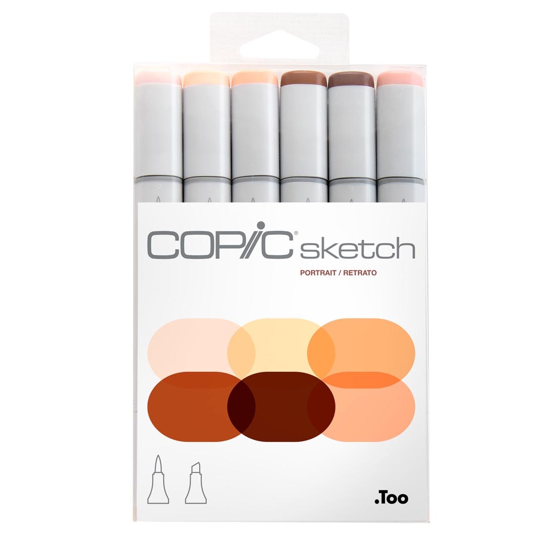 COPIC Sketch Markers 6-Color Portrait Tones Set