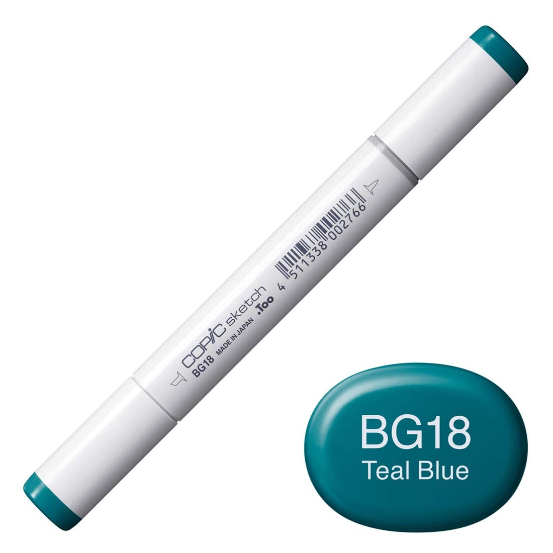 COPIC Sketch Marker with a color swatch and text of BG18 Teal Blue