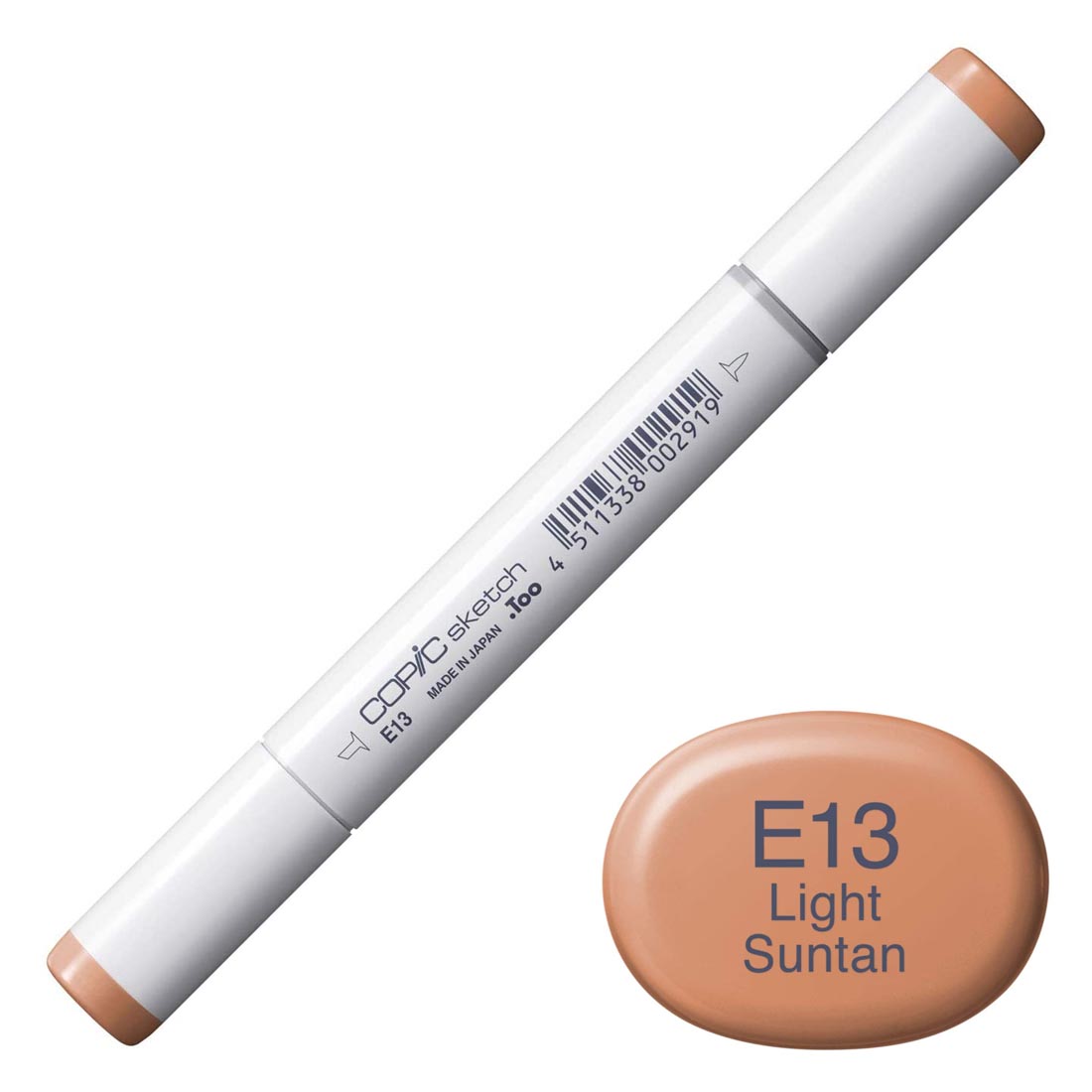 COPIC Sketch Marker with a color swatch and text of E13 Light Suntan