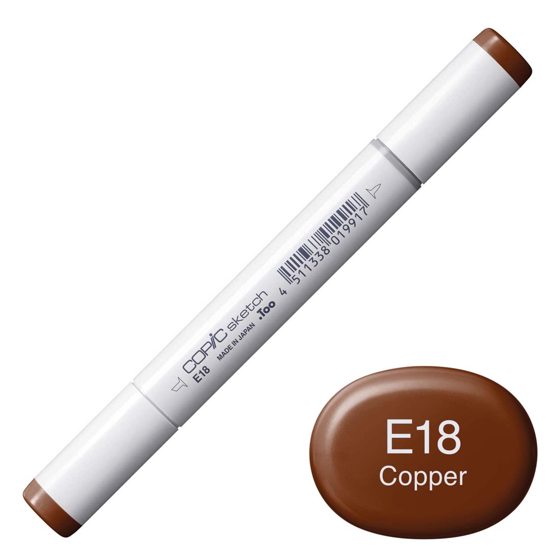 COPIC Sketch Marker with a color swatch and text of E18 Copper