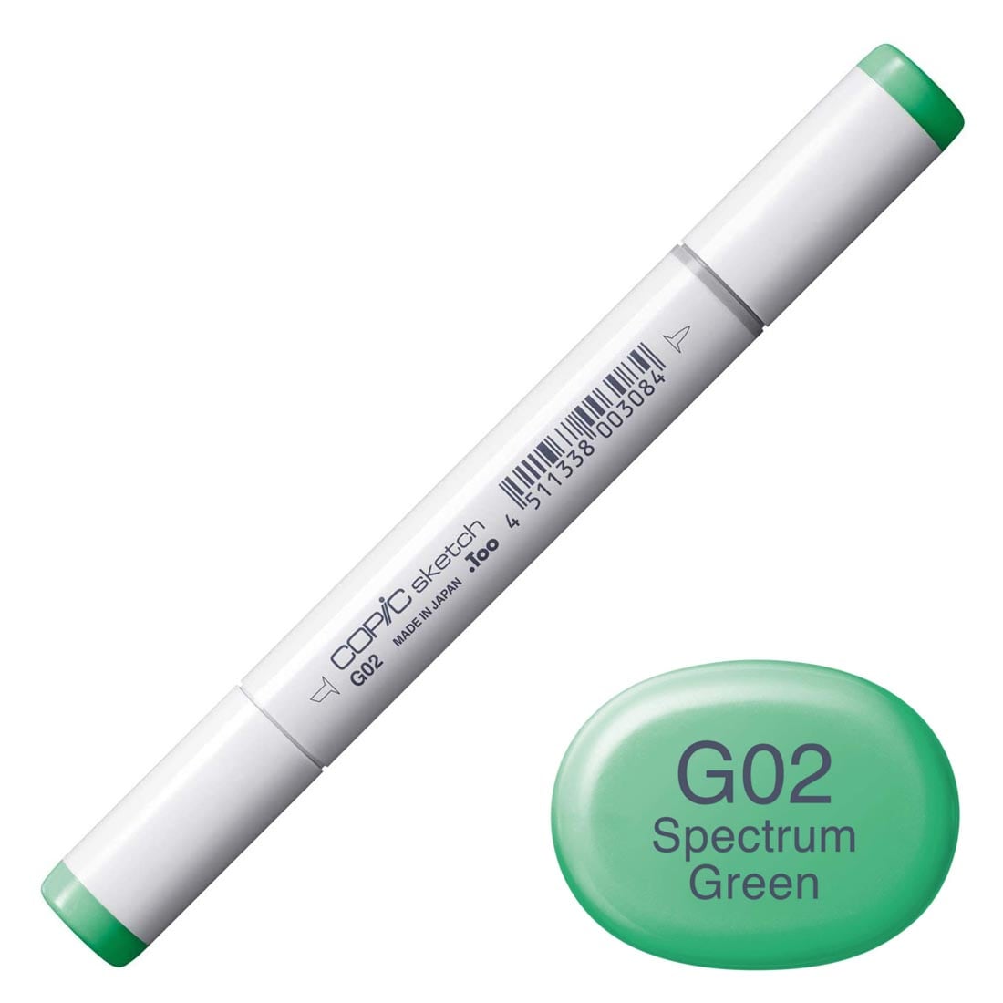 COPIC Sketch Marker with a color swatch and text of G02 Spectrum Green