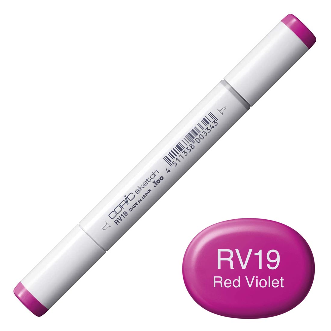 COPIC Sketch Marker with a color swatch and text of RV19 Red Violet