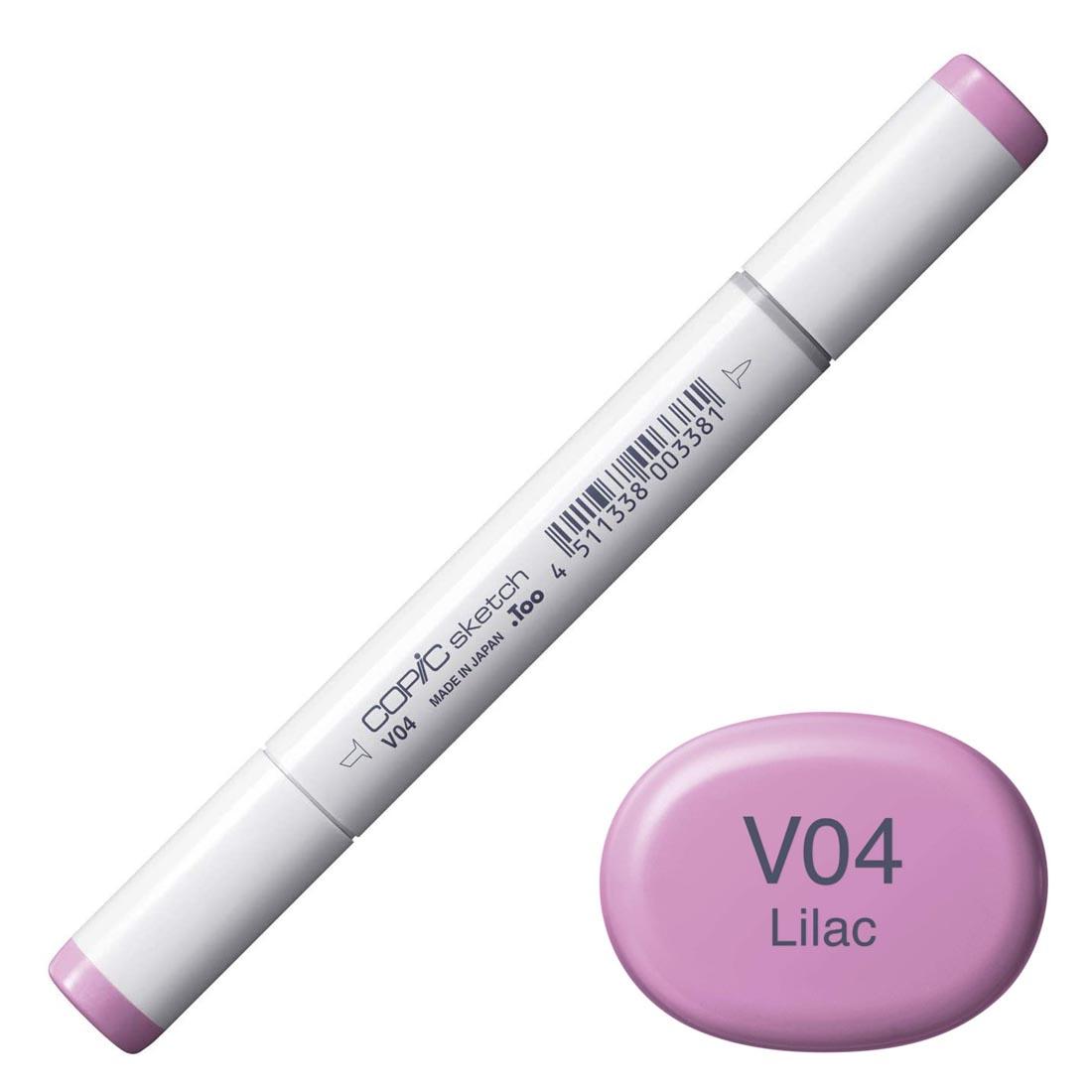 COPIC Sketch Marker with a color swatch and text of V04 Lilac
