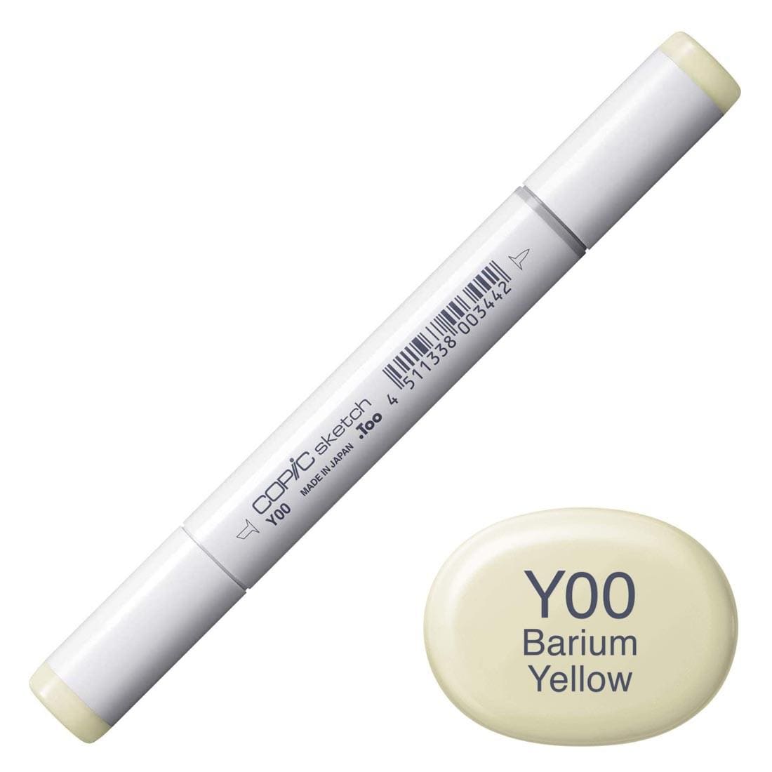 COPIC Sketch Marker with a color swatch and text of Y00 Barium Yellow