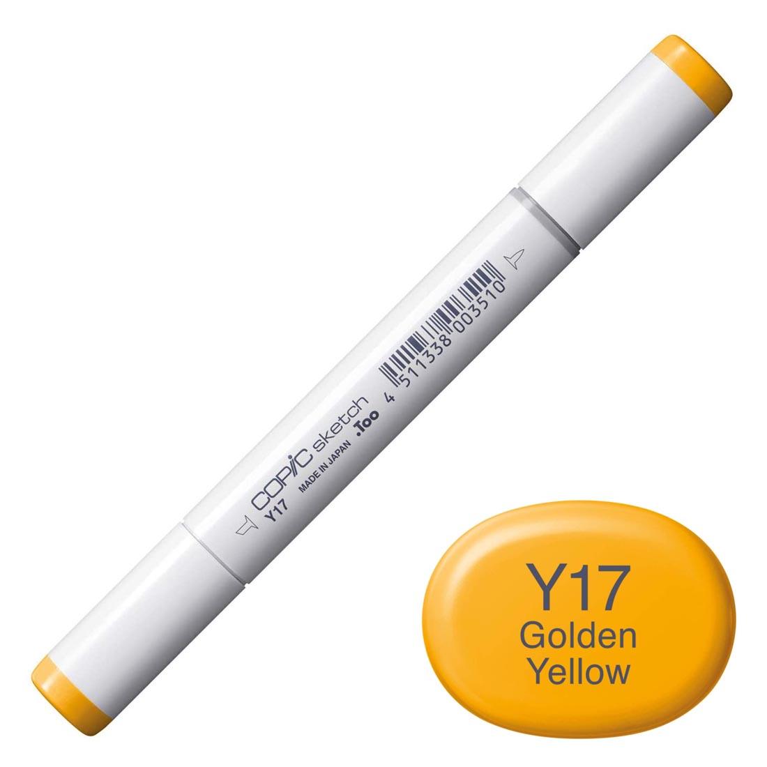 COPIC Sketch Marker with a color swatch and text of Y17 Golden Yellow