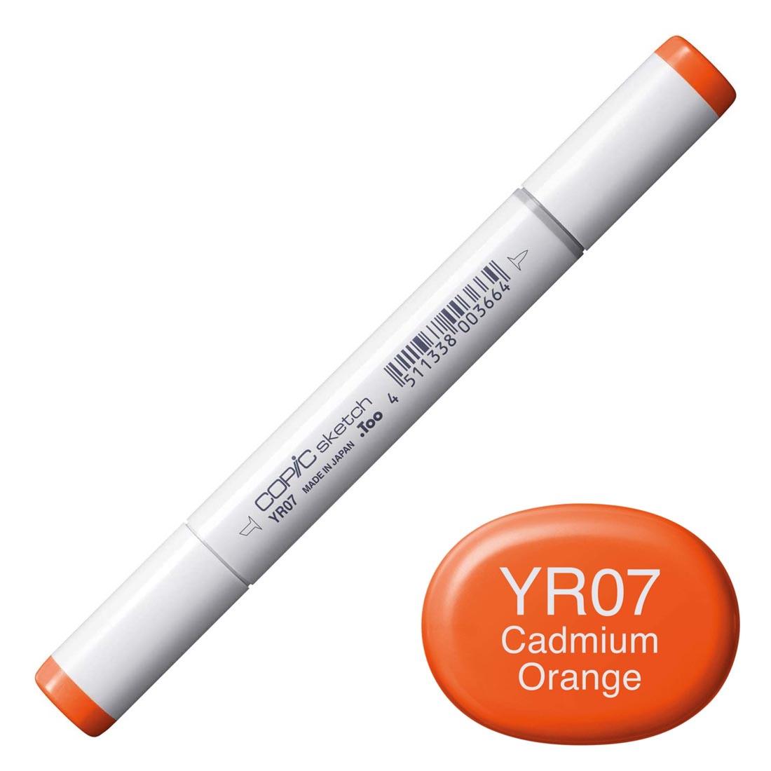 COPIC Sketch Marker with a color swatch and text of YR07 Cadmium Orange