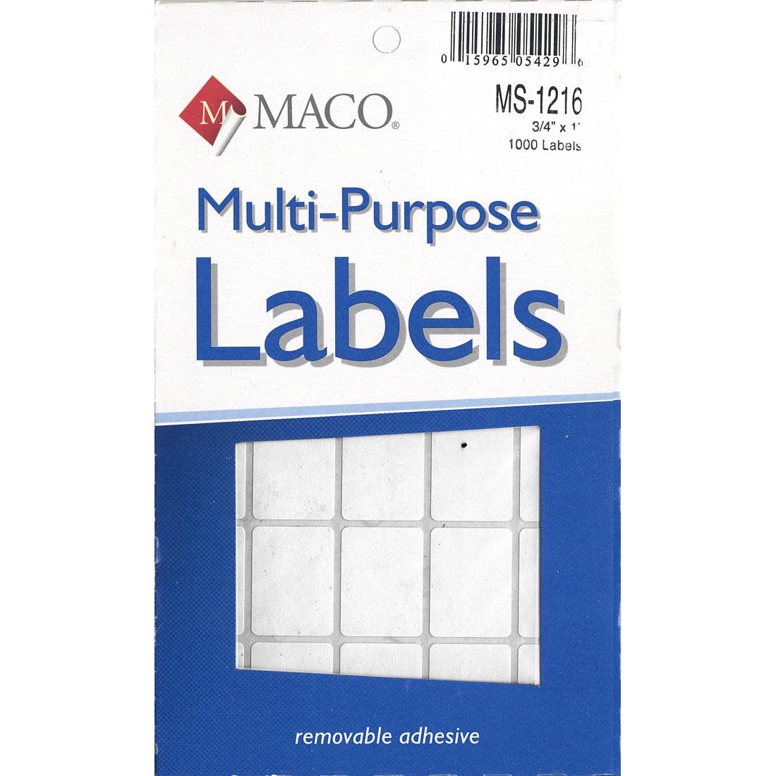 Rectangular White Multi-Purpose Labels