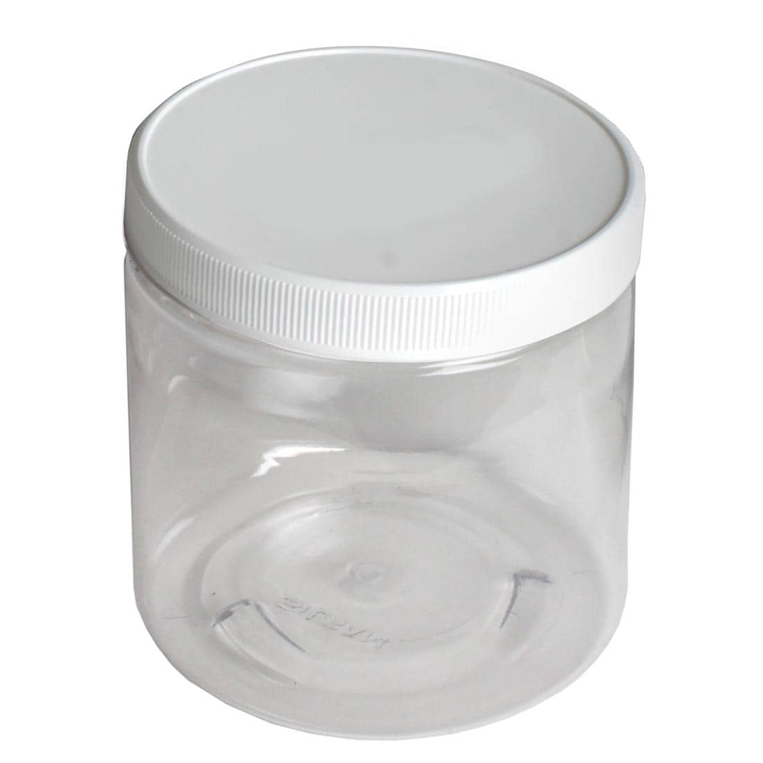 Empty Plastic Jar with Lid